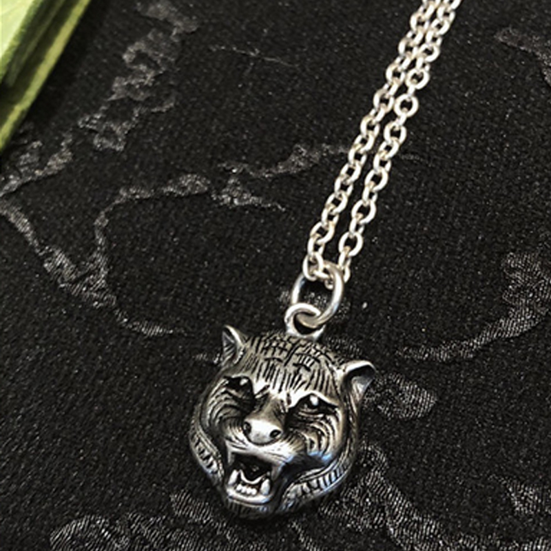 Multistyle Vintage Letter Pendant Necklace Women Men Skull Ghost Tiger Head Chain Necklace Jewelry-image-782486553