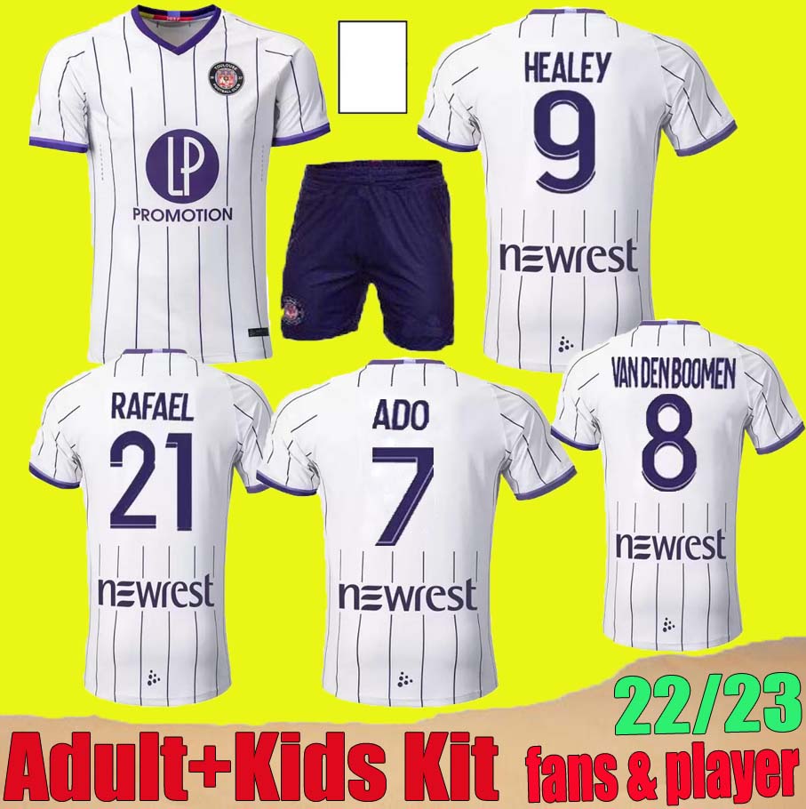

22 23 Toulouse Soccer Jerseys HOME Healey DEJAEGERE ADO 2022 2023 FOOTBALL SHIRT Nicolaisen Rouault Ngoumou Rafael maillot de foot men + kids, Fans