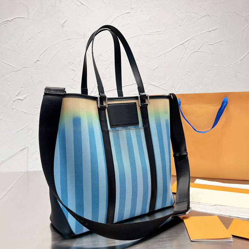 

2022 New Fashion Printing Bags On The Go Tote Top quality neverfull designer bags hobo blue stripes large capacity Cross Body Lady shopping bag handbag handmade