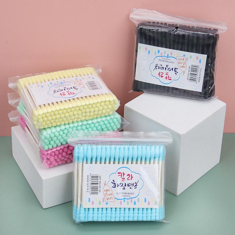 

Makeup Brushes 100 Pcs Double Head Cotton Swab Disposable Paper Spool Buds For Women Beauty Nose Ears Cleaning Tools