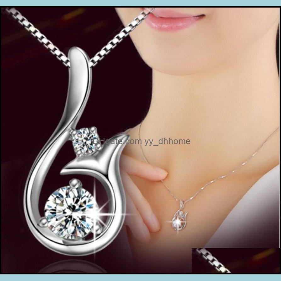 

Pendant Necklaces Pendants Jewelry Top Grade Diamond Necklace Cubic Zircon 30% 925 Sterling Sier Little Mermaid For Wedding Party Women Dr