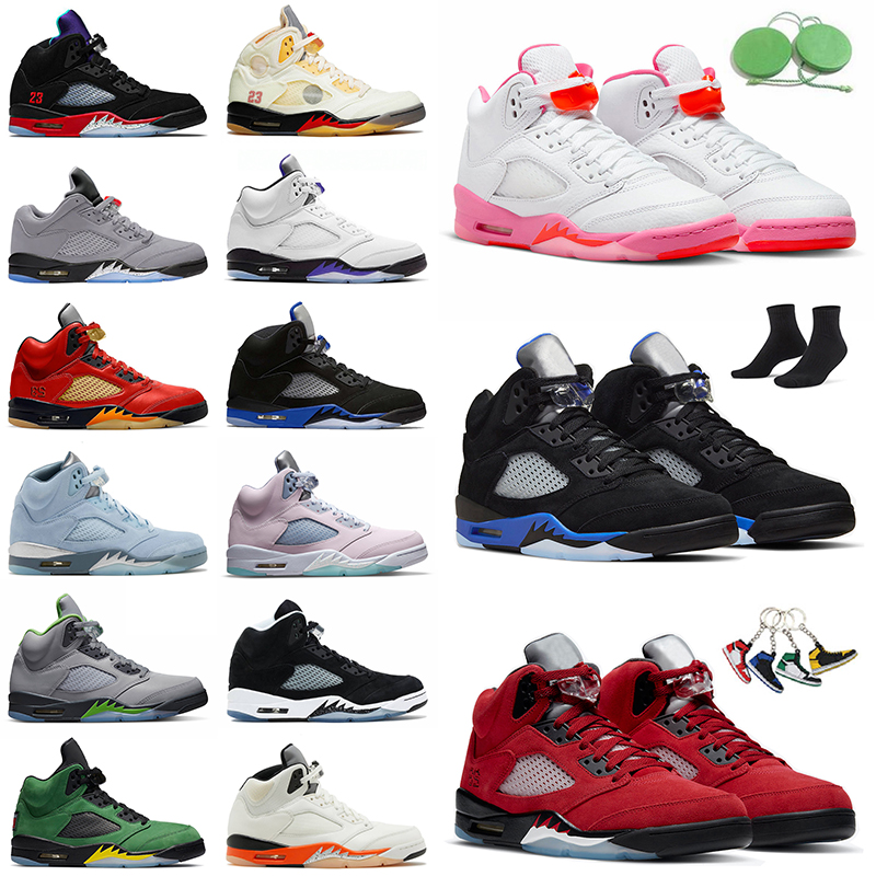 

5 5s Original OG Basketball Shoes Jumpman Aqua UNC Concord Designer Sneakers Sports Pinksicle Low PSGs Trainers Men Women Racer Blue Green Bean Blue Bird Easter 36-47, 40-47 white cement