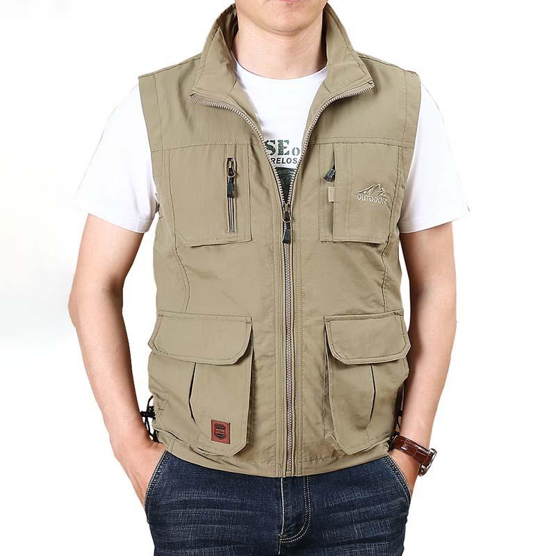 

Men's Vests Vest Male Men's Formal Waistcoat Models Gilete Working Sleeveless Gilet Mens Man Dress Up Clothes Social Jackets SummerMen's, 7929 army green