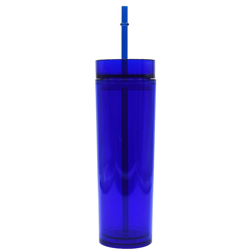 

16oz water cups Double Wall 500ml Tumbler Coffee Drinking Plastic Sippy Cup With Lid Straws 24OZ straight Straw cup Clear, Green