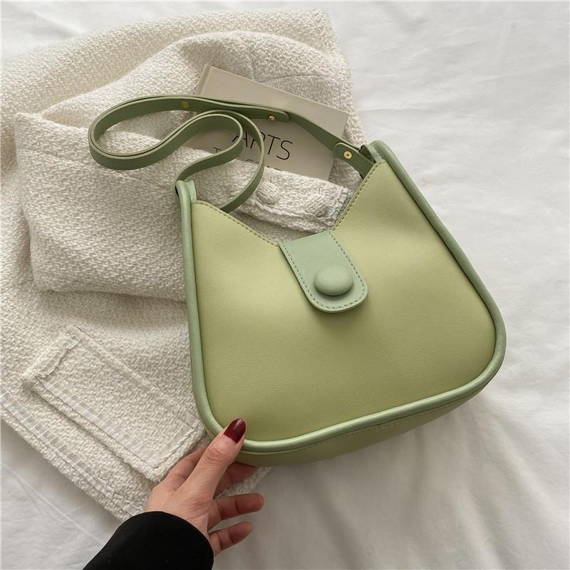 

HBP Pop parcel female handbag spring fashion retro broadband shoulder Messenger bag, Khaki