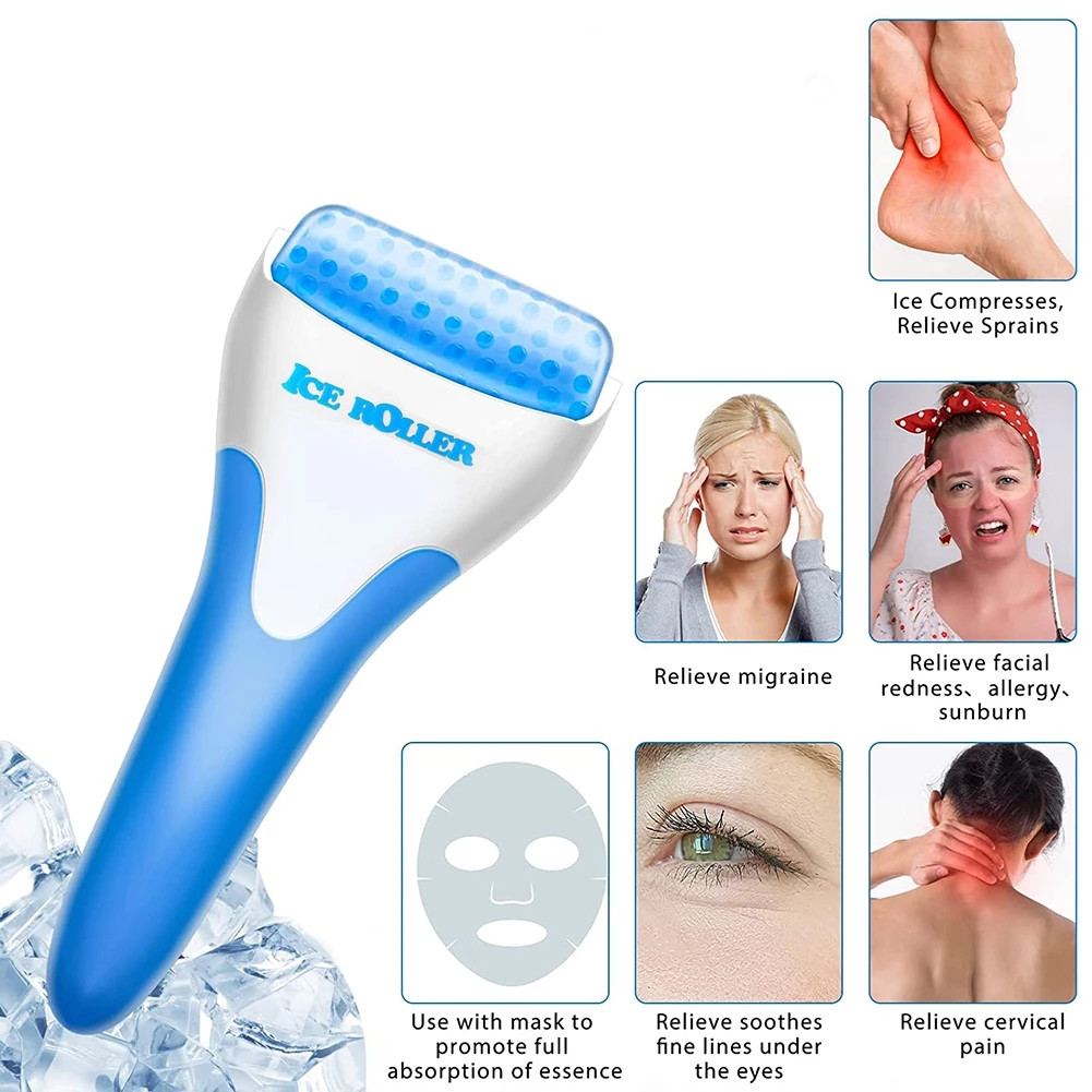 Ice Roller for Face Eyes Womens Gifts Face Massager Rollers Puffiness Migraine Pain Relief and Minor Injury Skin Care Tools & Devices Home Use Be-image-765476702
