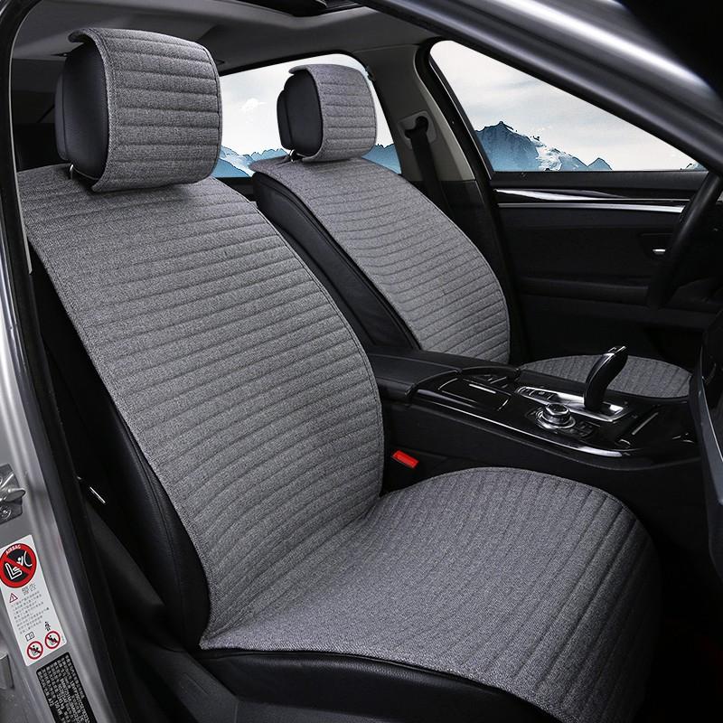 

Car Seat Covers SHI 2 Pieces Front Cover Mat Protect Cushion Universal Fit Most Automotive Interior Truck SUV VanCar