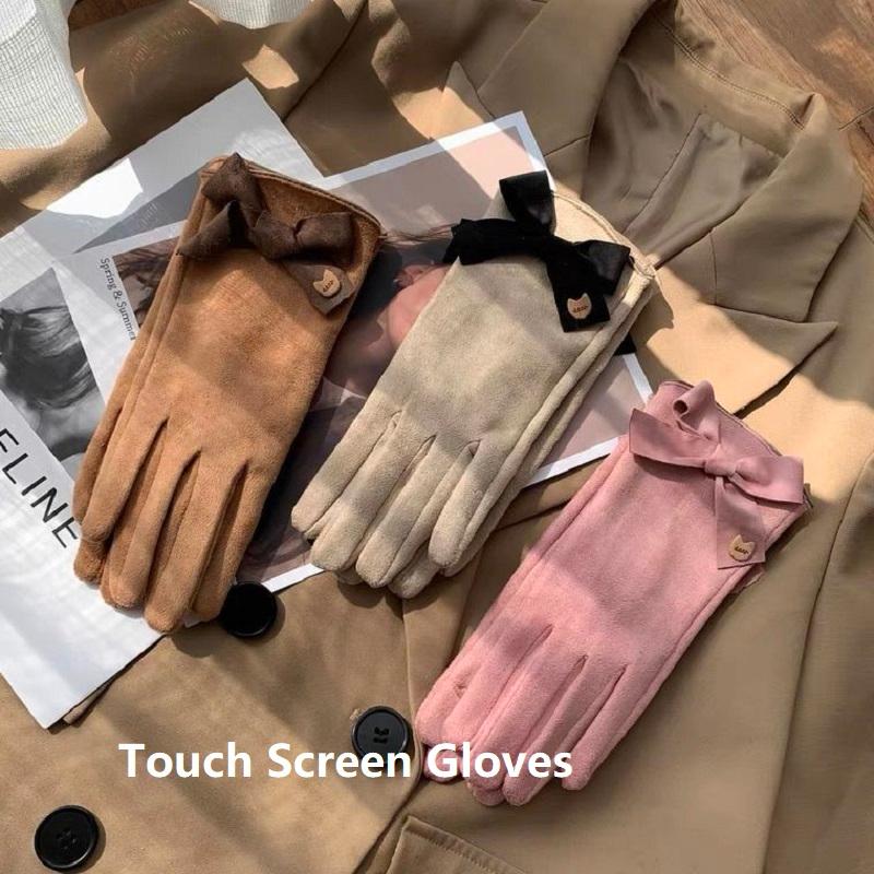 

Five Fingers Gloves Fashion Soft Warm GWinter For Women Mittens Party Lady Touch Screen Skin-Friendly