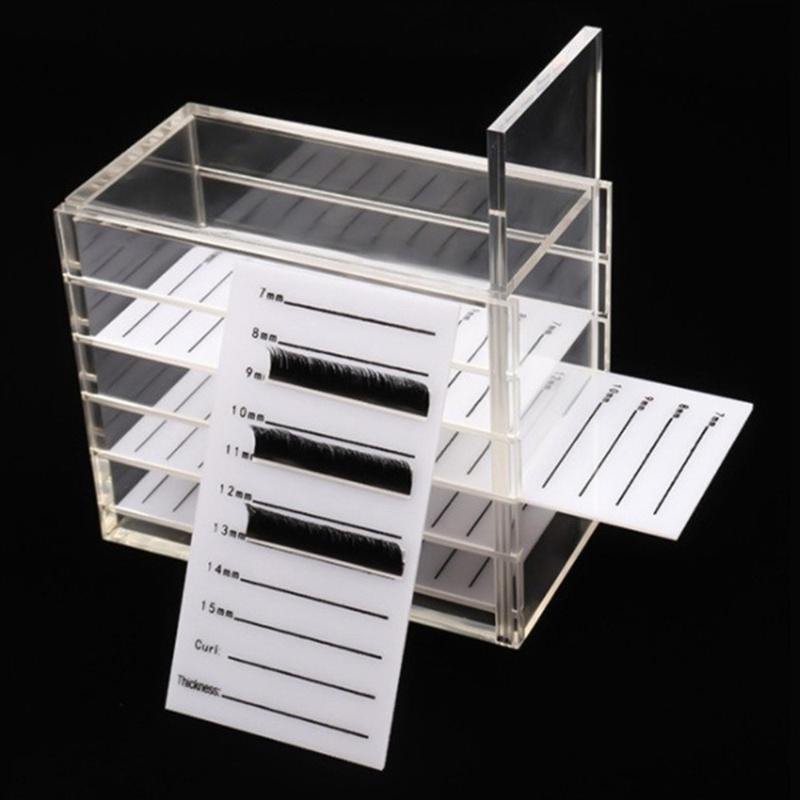 

Makeup Brushes False Eyelashes Storage Box 5 Layers Acrylic Pallet Lash Holder Display Stand ToolsMakeup