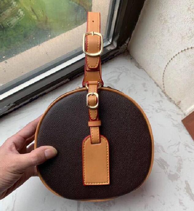 

Classic Hot sold leather shoulder bag Top quality womens designer handbags Fashion women chain crossbody bags Detchable Strap Flap Messenger, Brown flowers