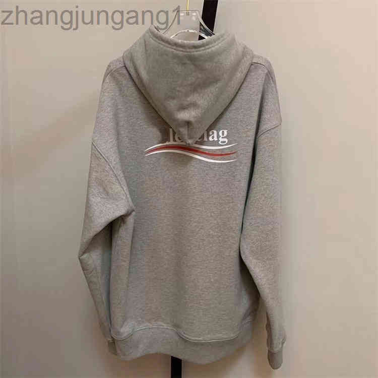 

Designer Balanciagas T Shirt Luxury Paris Classic Hoodie Letter Printing Mens and Womens Couple Sweater Hoodie Add Wool Tee Jacket, Add wool blue