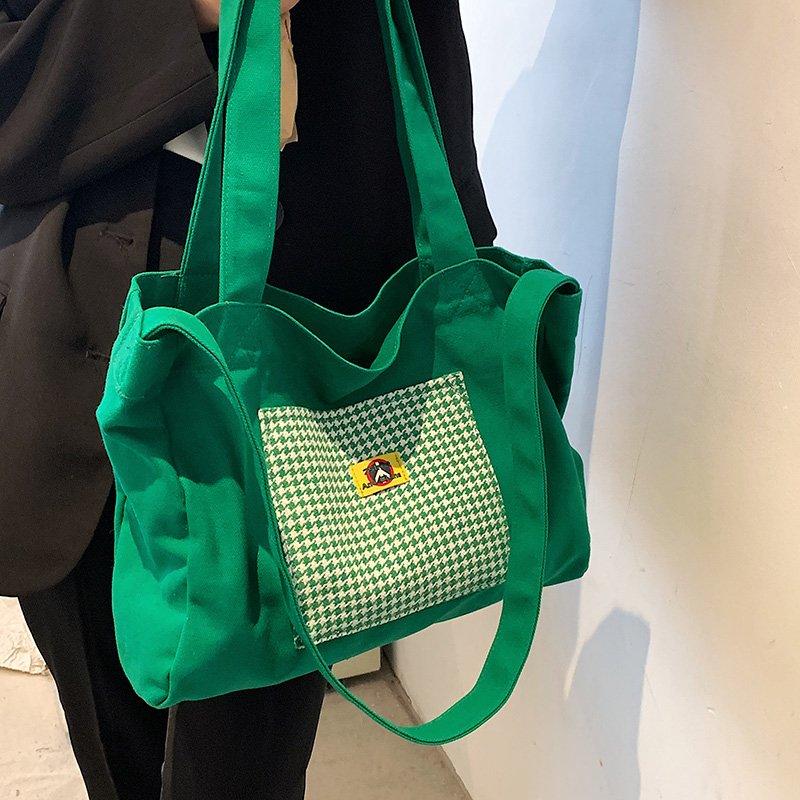 

Evening Bags Simple Design Casual Large Capacity Ladies Shoulder Fashion Handbags Hand Shopping BagsEvening, Green