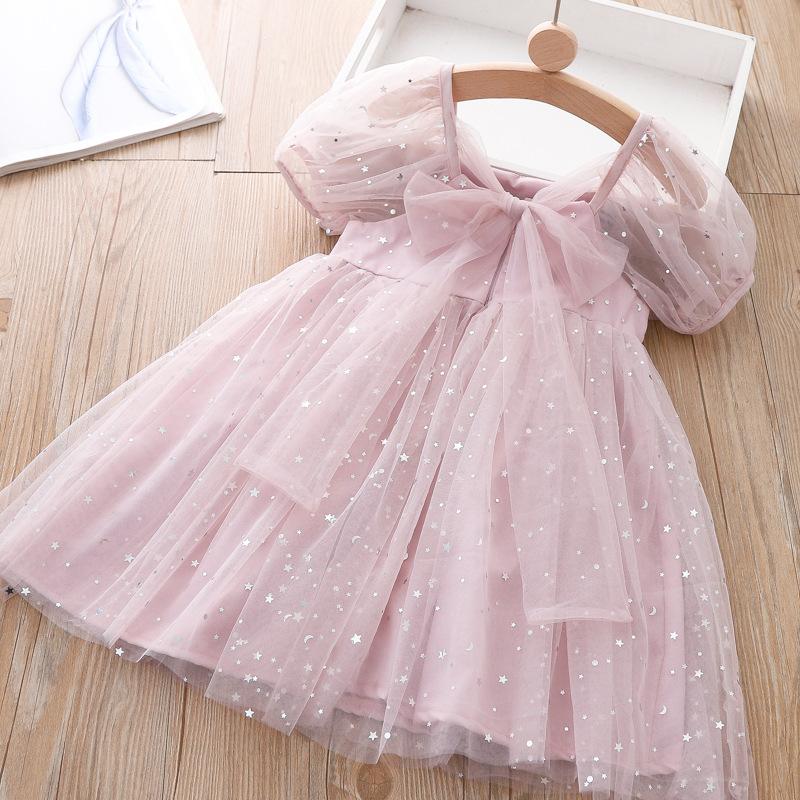 

Girl's Dresses Girls Dress Summer Flower Mesh For Kids Girl Clothes 3 4 7 Years Children Birthday Princess Tutu ClothingGirl's, Grey