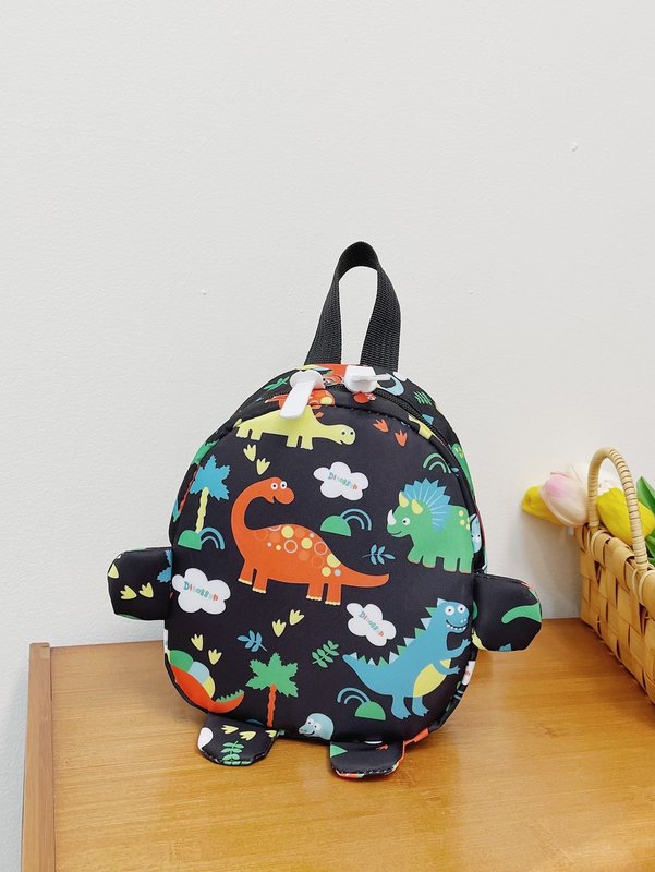 

Kids Cartoon Dinosaur Graphic Backpack SHE04, Black