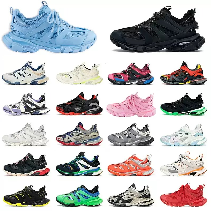 

Designer Men Women Shoes Track 3 3.0 Sneakers Triple white black sandals Gomma leather Trainer Nylon Printed Platform trainers track