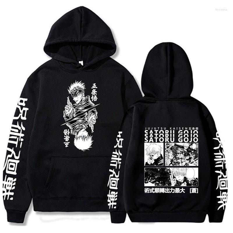 

Men's Hoodies & Sweatshirts Japanese Anime Jujutsu Kaisen Gojo Satoru Printed Hoodie Loose Vintage Streetwear Pullovers Unisex Oversize Swea, Gray