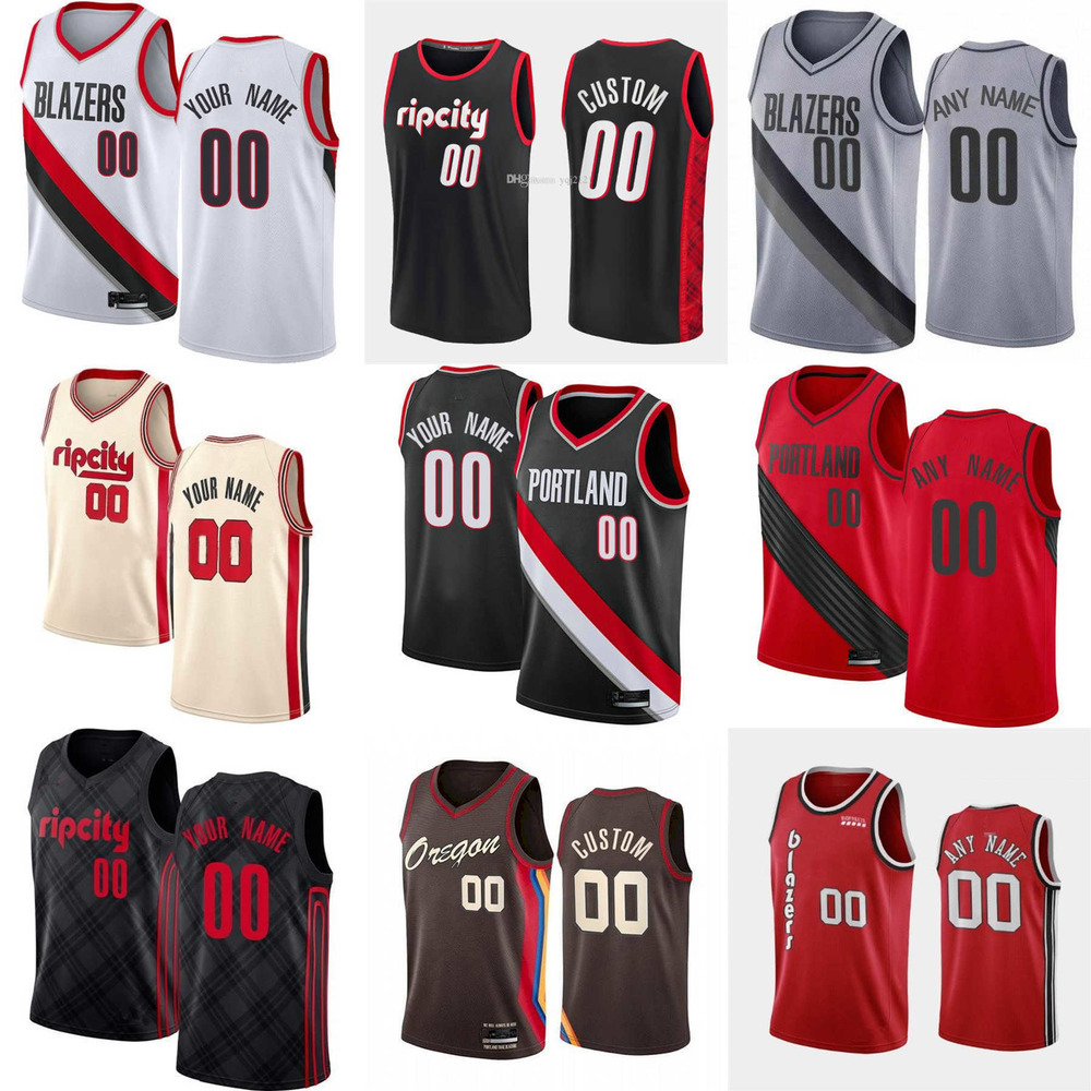 

Basketball Jerseys 75th Custom Men Women Youth Portland''Trail Blazers''Damian 0 Lillard 00 Joe Ingles 5 Eric Bledsoe 27 Jusuf Nurkic, Color