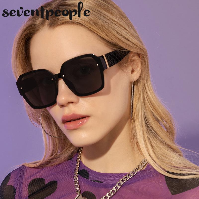 

Sunglasses Vintage Square Women 2022 Channel Retro Big Frame Sun Glasses For Ladies Fashion Oversized Sunglass Men