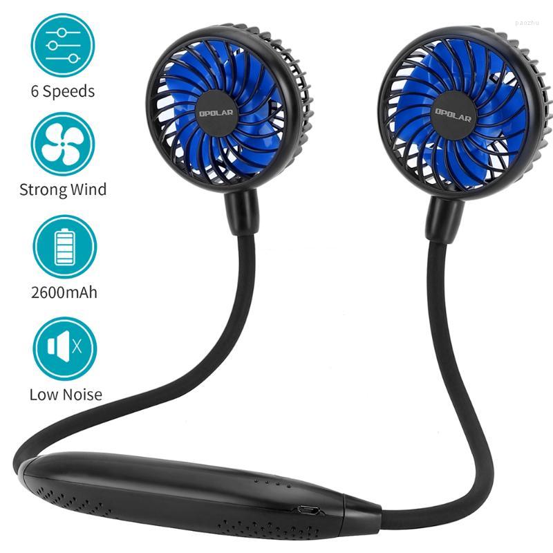

Electric Fans Opolar Neck Fan Wearable Personal Portable 2600mAh 6 Speeds Ultra Quiet Strong Airflow 360° Adjustable For Home OfficeElectric