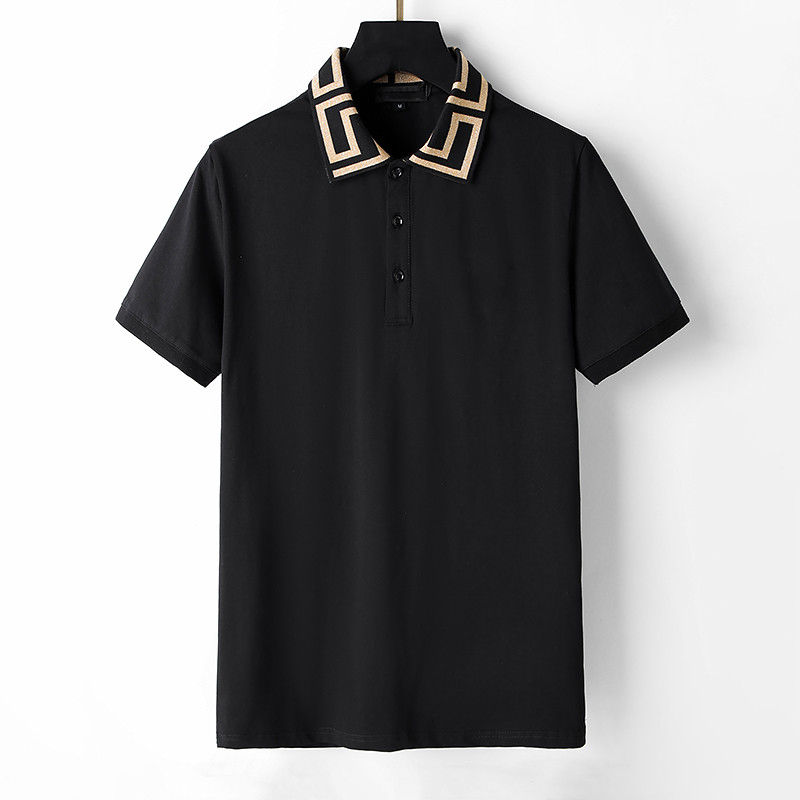 

T shirts for men cotton T-shirt round neck double thread spring summer letter high street loose trend short sleeve male clothing Tee 09