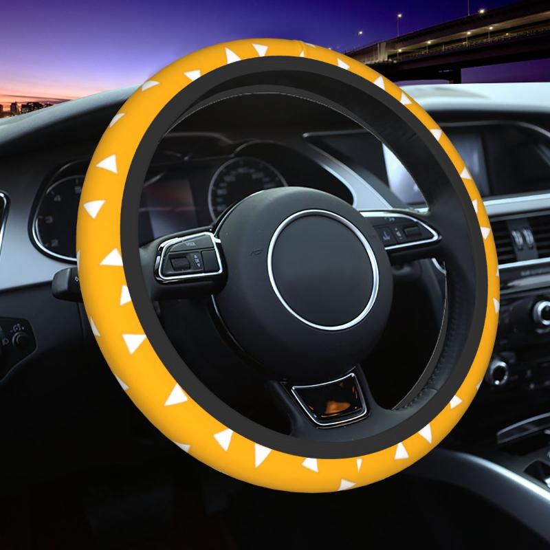 

Steering Wheel Covers 37-38 Car Cover Zenitsu Demon Slayer Universal Manga Japan Braid On The AccessoriesSteering
