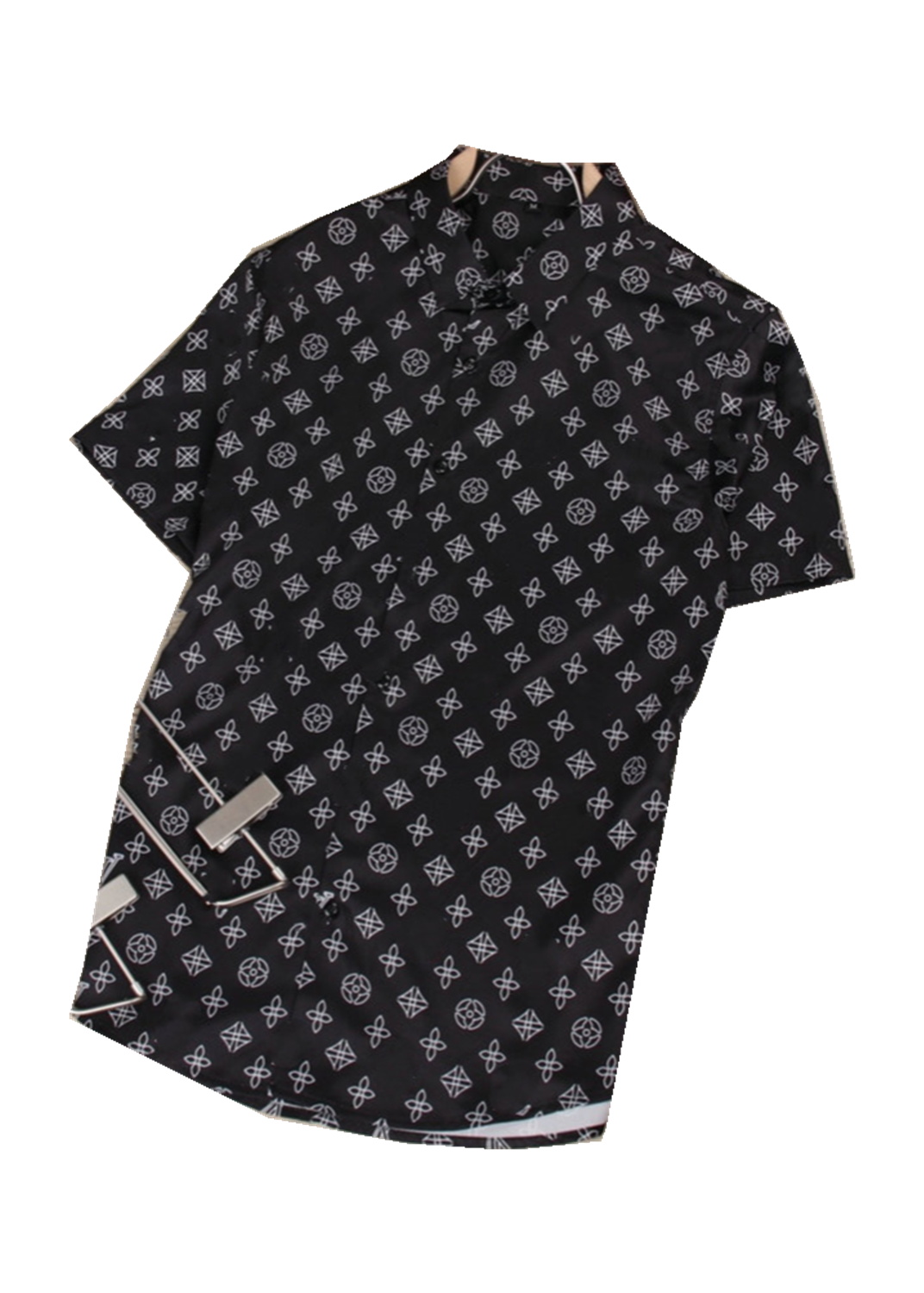 2022European British early shirt spring summer latest letter full print men women breathable mixed cotton casual slim# M-3XLmen01-image-760036188