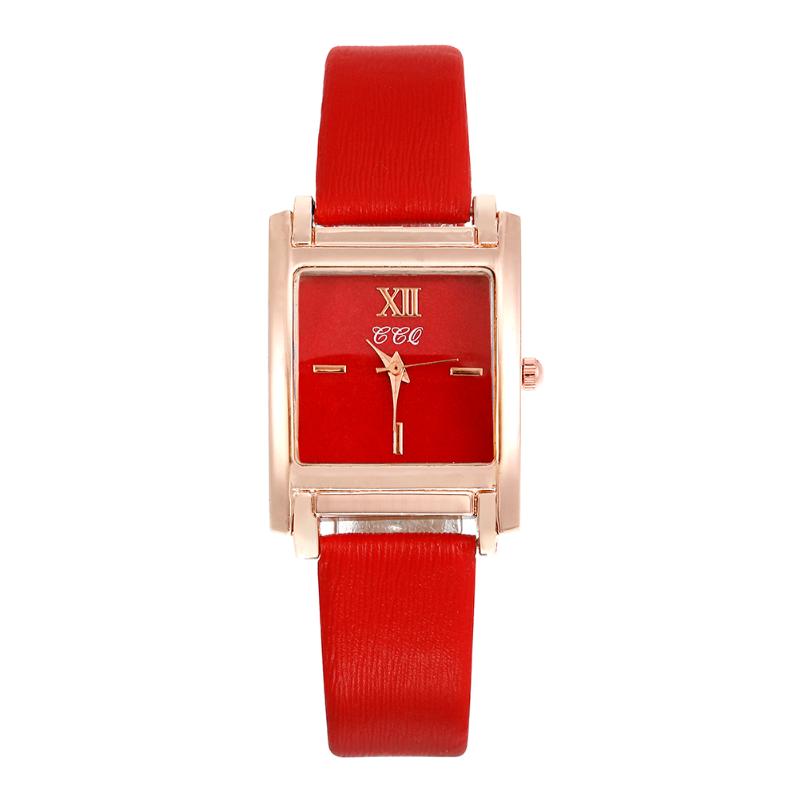 

Wristwatches Fashion Ladies Belt Watch Casual Simple Square Roman Scale Quartz Women's Watches Wristwatch Relogio Feminino ClockWristwat, Brown