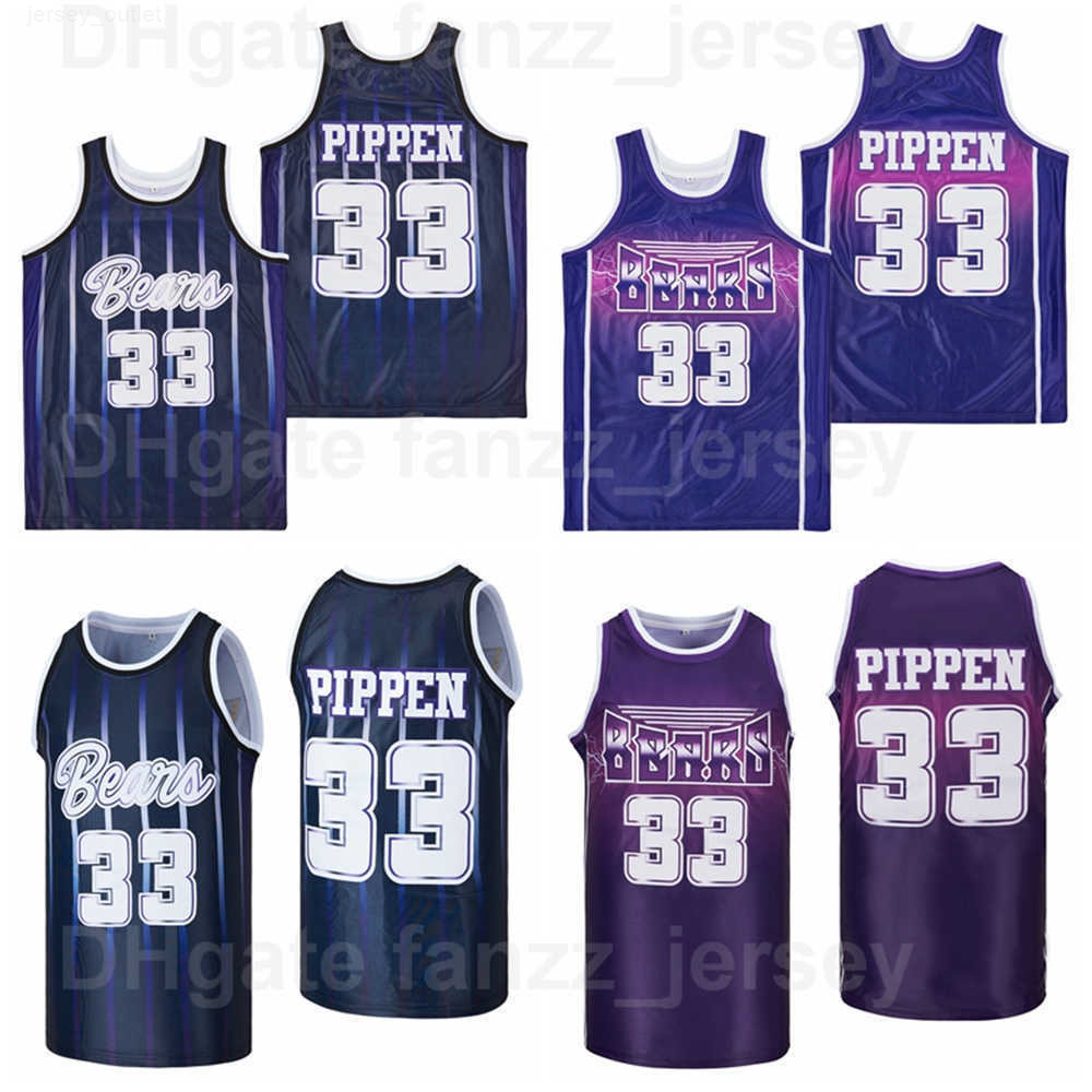 

Central Arkansas Bears College Basketball Scottie Pippen Jersey 33 Man Moive University Hip Hop Breathable Team Color Navy Blue Purple Pure Cotton For Sport Fans