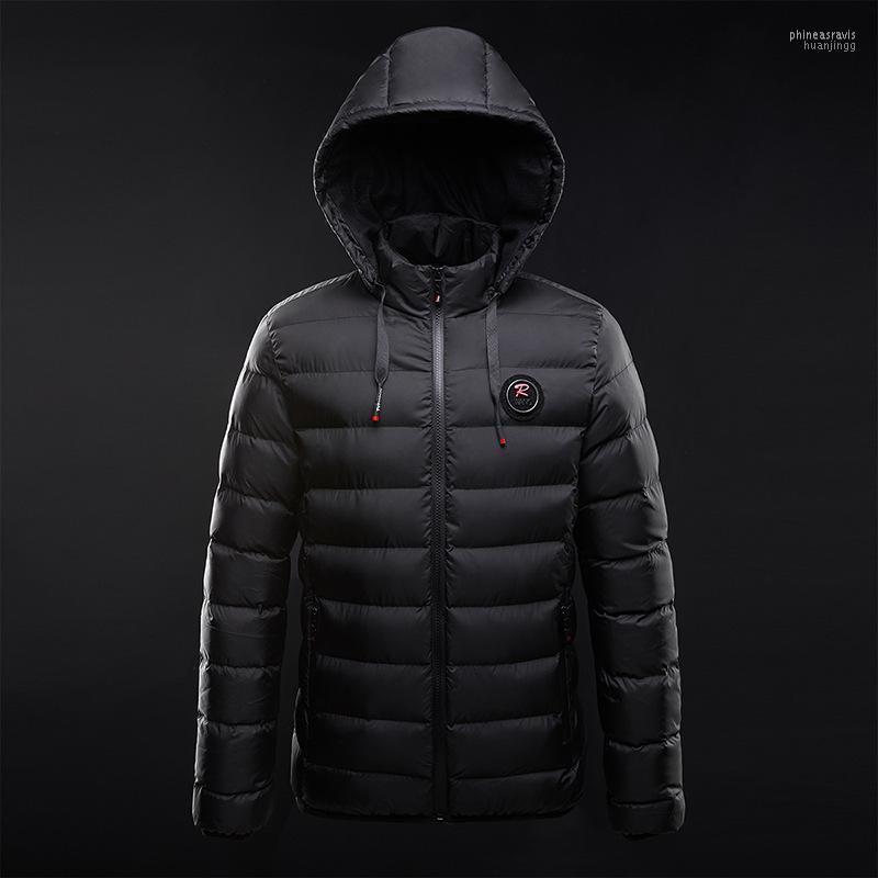 

Men's Down & Parkas Jackets Coats Men Winter Jacket Coat Slim Fit Short Section Hooded Warm Thick Windproof Casual Outwear Clothing Phin22, Black