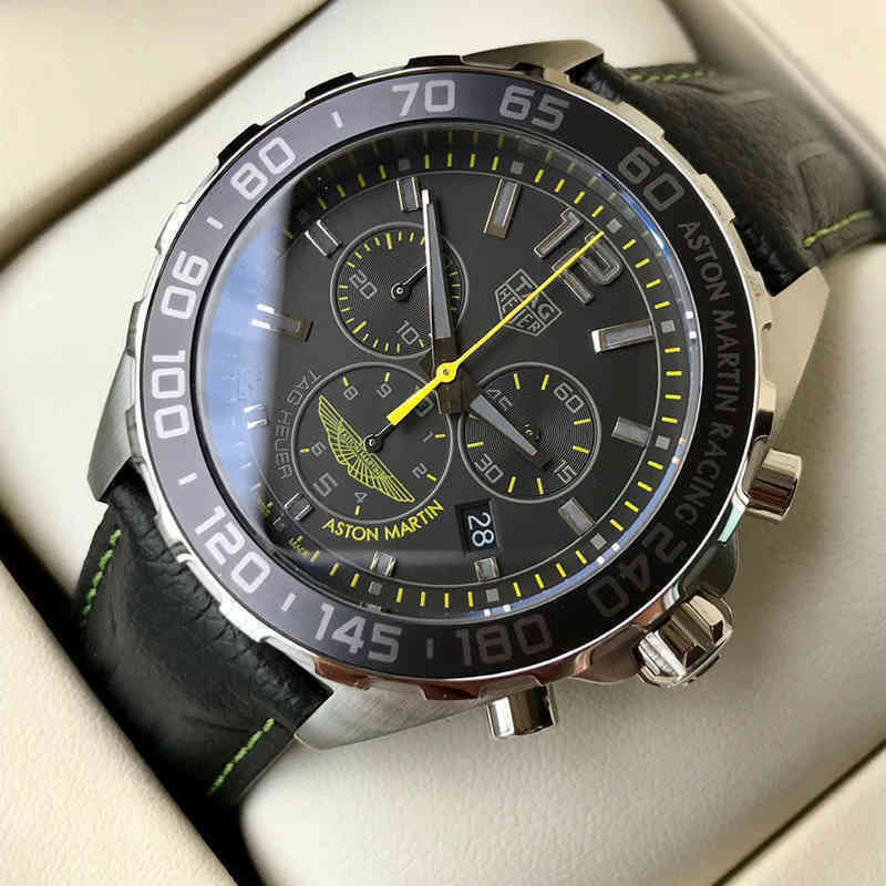 Luxury Watches for Mens Mechanical Wristwatch Tag Heue F1 Series Gulf Special Edition Swiss Original Movement Leather Strap Designer Watch