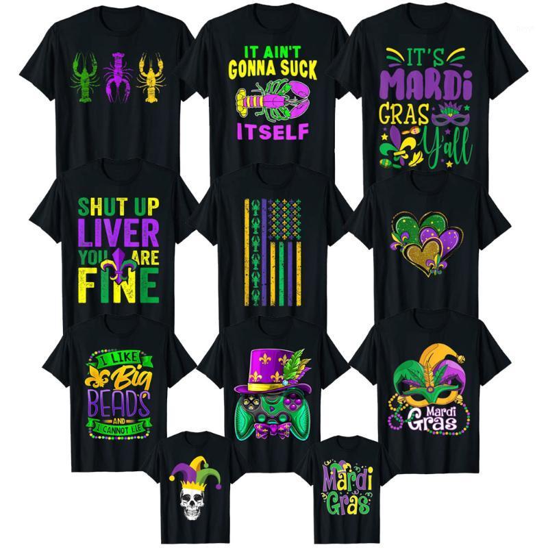

Men's T-Shirts Mardi Gras Crawfish T Shirt Mardi-Gras Parade Outfit Beads Mask Feathers Clothes For Women Men Kids Tee Tops Gift, Black07