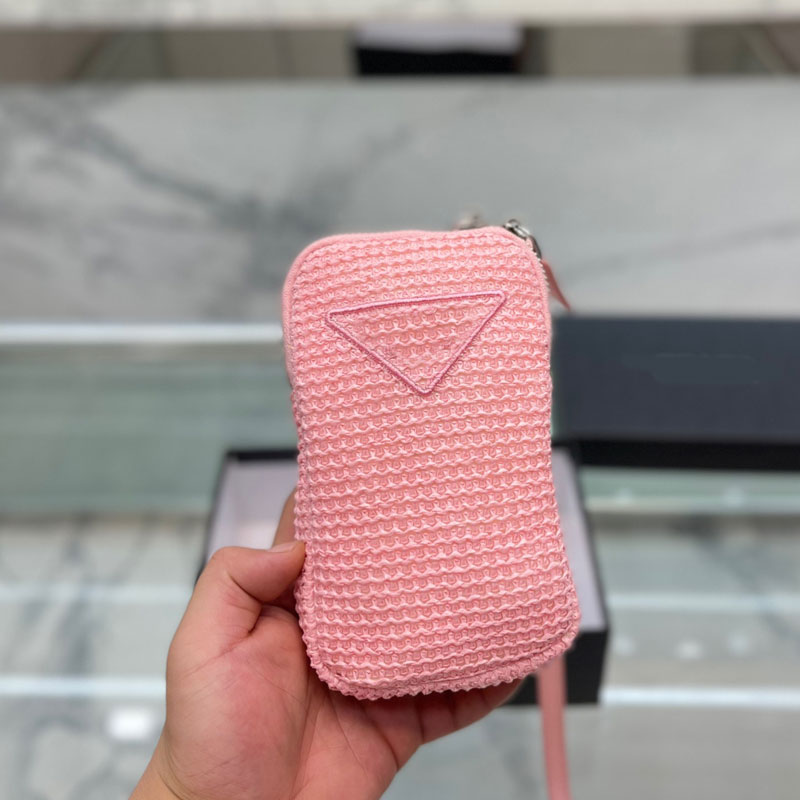 

Linen Mobile Phone Bag Cross Body Bags Women Handbag Purse Fashion Straw Weaving Embroidered Letters Detachable Leather Shoulder Strap Zipper, Box