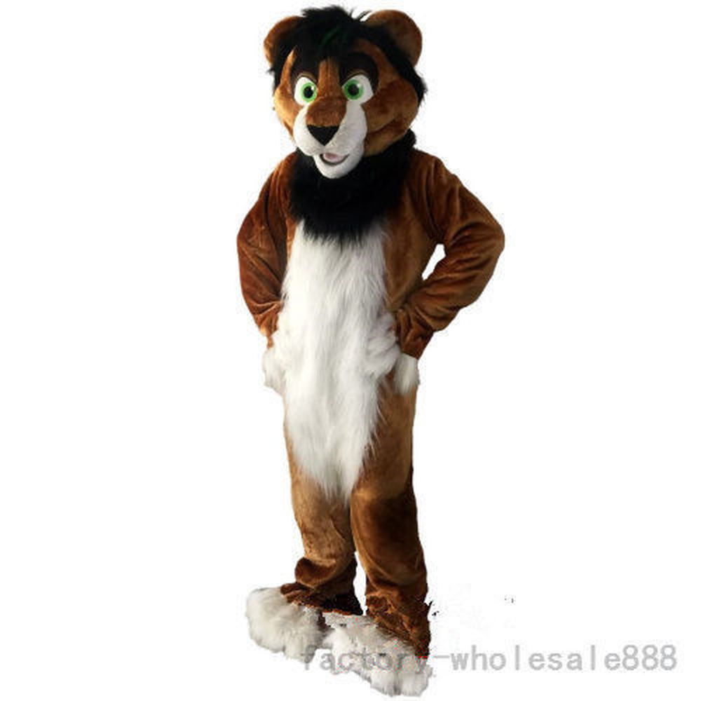 

Mascot doll costume Long Fur Brown Husky Fox Dog Mascot Costume Suits Party Dress Outfits Clothing Advertising Carnival Christmas Easter, Default color
