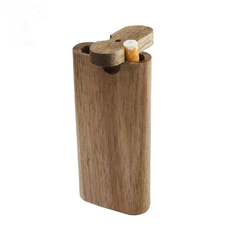 

Dugout smoke Wooden Wood with Digger One Hitter Glass Cigarette Filters Pipes Smoking Pipes Dugouts Pipe