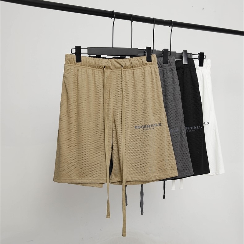 

Men's Pants High street fog double thread essential Mesh Shorts men's letter reflective basketball Capris 7E6R, 2# box