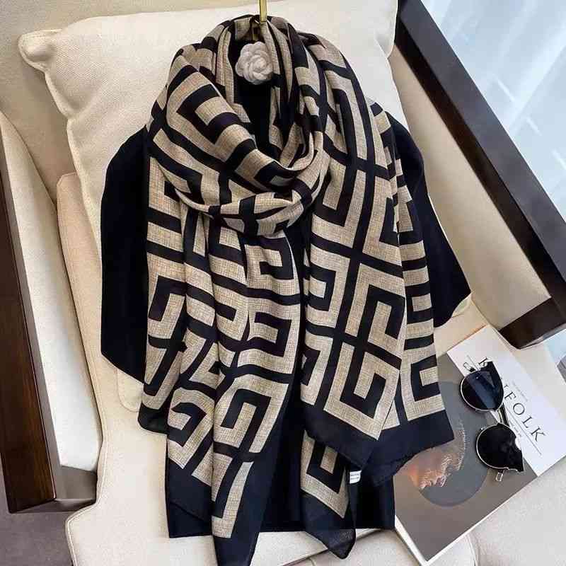 Designer Silk Head Bag Scarf Spring Cotton Linen Back Lattice Miscellaneous Special Clearance Womens Scarf Cotton Linen Shawl Long Scarf Woman Me