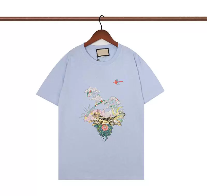 

STUS Men's T-Shirts Luxury New tiger Printing Rhinestone High Quality GGity Male tees Designer T-Shirt Round Collar Short Sleeve Top ClotheS, 01