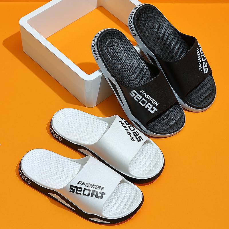 

Slippers Men Shoes 2022 Summer Casual Breathable Non-slip Flip Flops Man Couples Indoor Home Beach Sandals ZapatosSlippers, Black