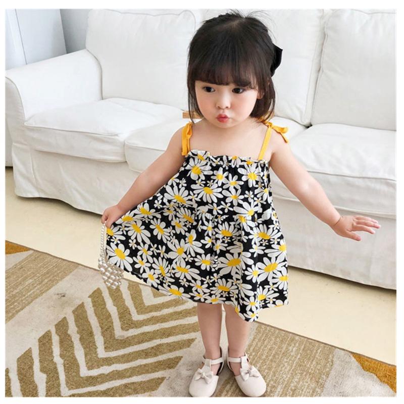 

Girl's Dresses Summer Kids Sun Flower Princess Dress Baby Toddler Girl Clothes A-line Skirt For Little Girls Costume ClothesGirl's, Red