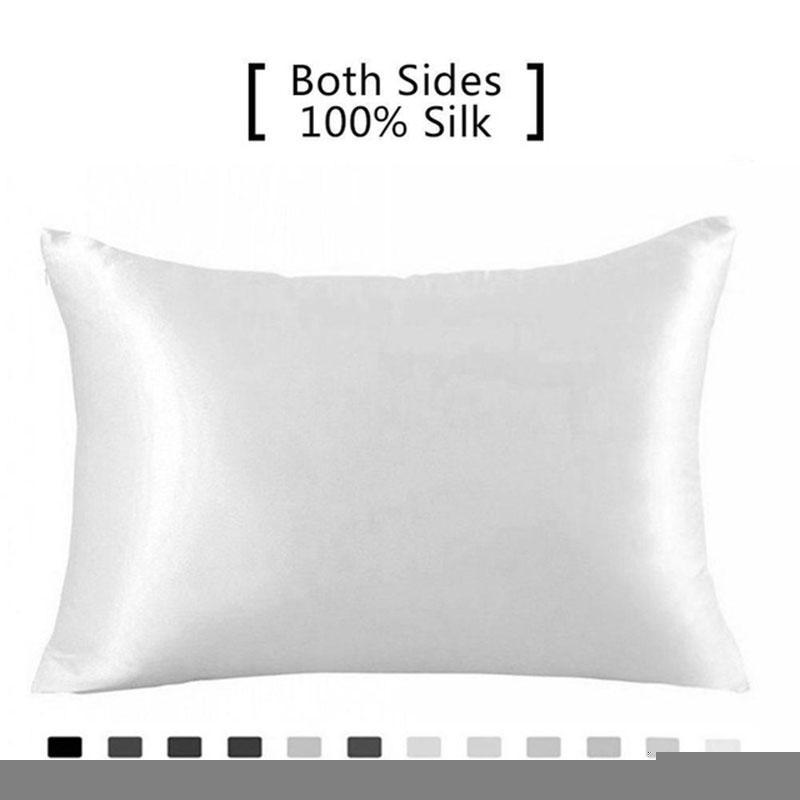

Pillow Case Silk Pillowcase Ice 100% Pure Natural Mulberry Standard Size, Cases Cover Hidd, H01