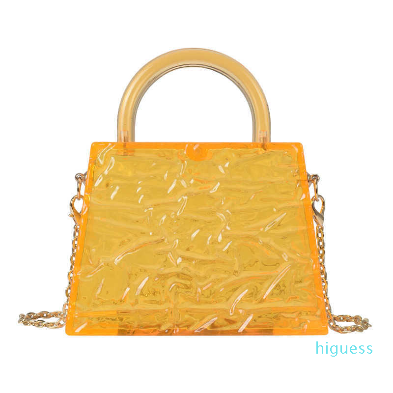 

2022-designer summer jelly bag woman crack transparent niche Bags women's bag ice acrylic net red tide portable Crossbody bags, Blue