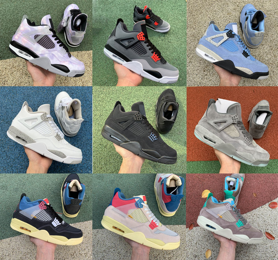 

2022 Authentic 4 Off Travis Scotts Sail Athletic Shoes White Black Cat Bred Cactus Jack Taupe Haze Union Zen Master University Blue Outdoor Sneakers With Box, Discount link in description