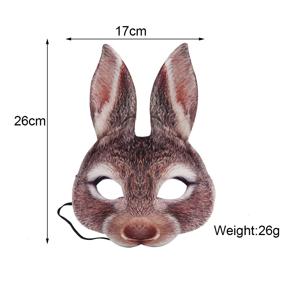 Fashion Party Easter Halloween evil rabbit mask full head latex headgear DJ mask-image-760981201