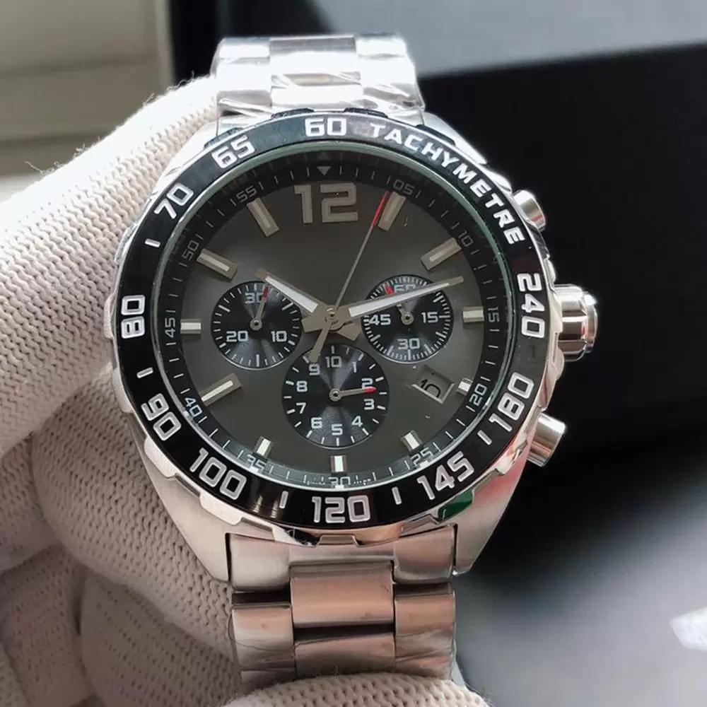 

Men Mens Full Funtions Chronograph luxury watch Watches Origina VK Quarz Movement Mesh BAND montre de luxe Wristwatch