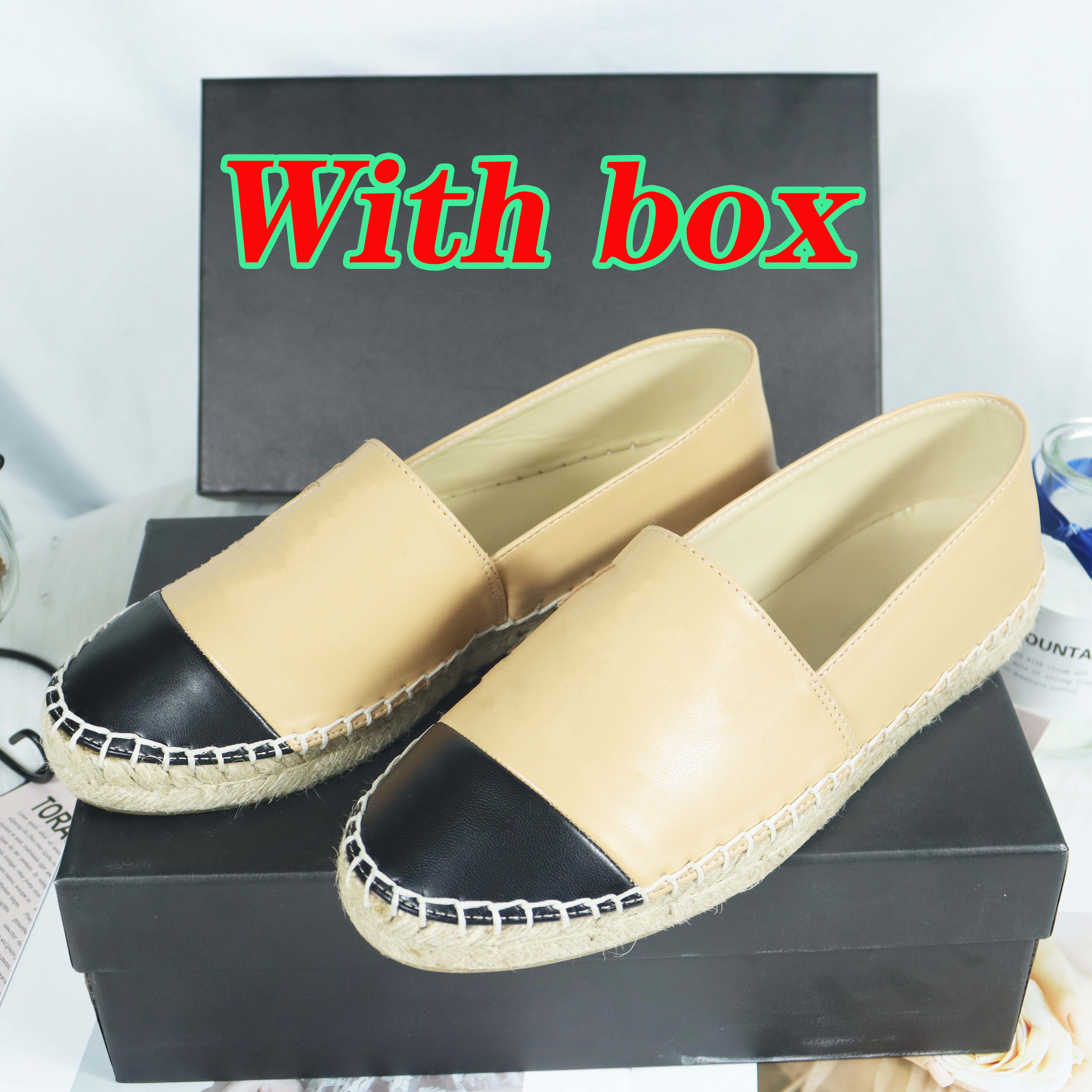 

Classics Women Espadrilles flat Designer shoes Canvas and Real Lambskin Loafers two tone cap toe Fashion casual shoe 00, #31