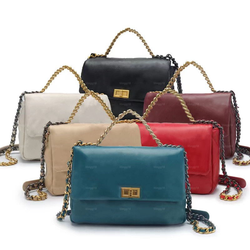 

5A bag multicolor women's chain designer heart wave gold shoulder strap messenger leather handbag fashion women's bags, Grey
