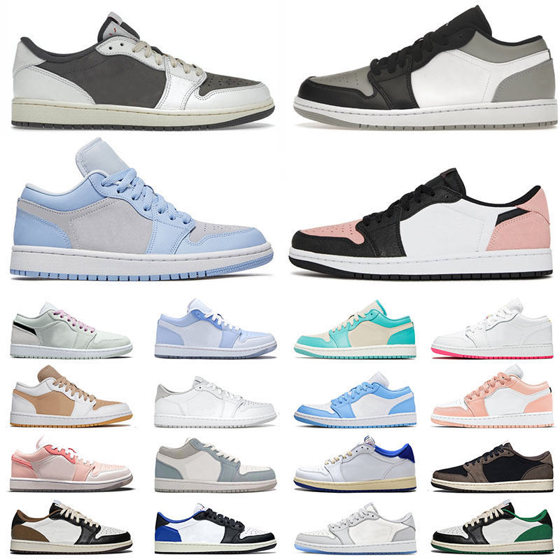 

2022 New Arrival Jumpman 1 1s Low Reverse Mocha Basketball Shoes For Men Women Mighty Swooshers Pink Bleached Coral Barely Green Sports Sneakers Trainers Big Size 12, 36-46 unc (2)