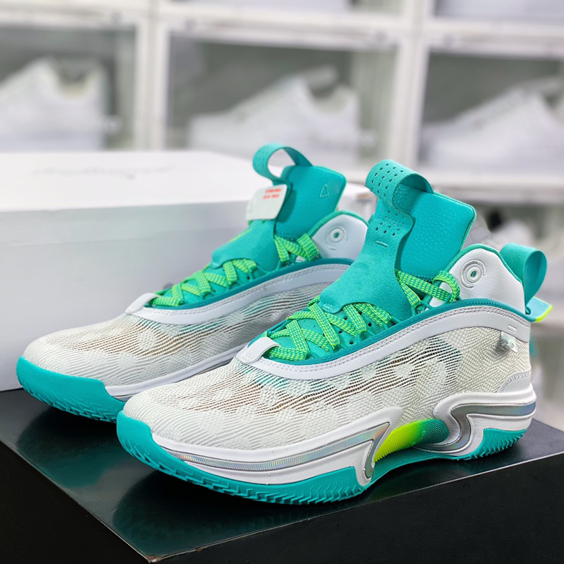 

2022 Jumpman 1 1s 36 XXXIV Low PF GUO basketball shoes Shock-absorbing non-slip White GREEN Man running shoe Outdoor Sneaker Jogging Shoes DM0796-107, Box