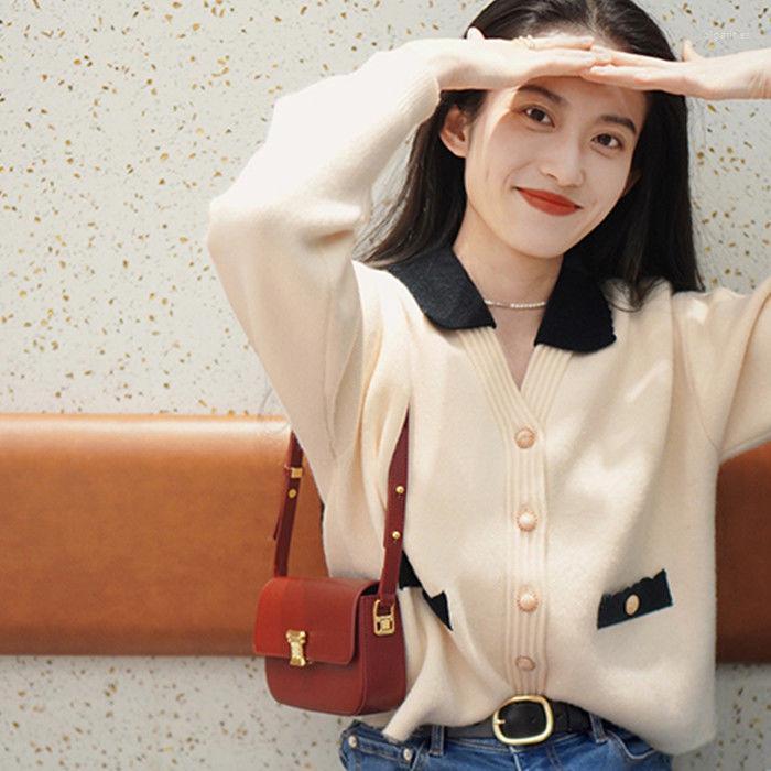

Women' Knits & Tees Women V Neck Wool Knitted Cardigan Sweater Female Vintage Knit Coat Long Sleeve Fashion Autumn Oversized Jumper Tops D0, Xingse