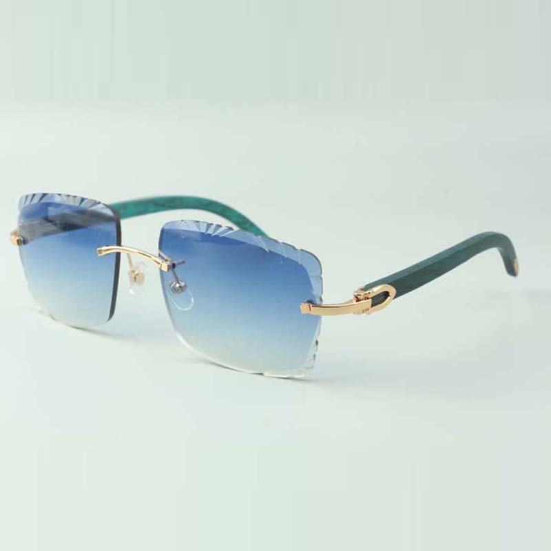 

Wooden sunglasses 3524020 with teal wood legs and 58mm cuts lens